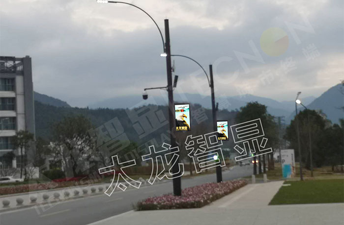 广州从化世界生态设计小镇LED灯杆屏