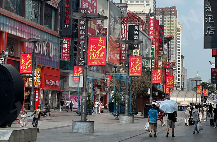 步行街的定制款智慧灯杆屏 步行街的定制款智慧灯杆屏