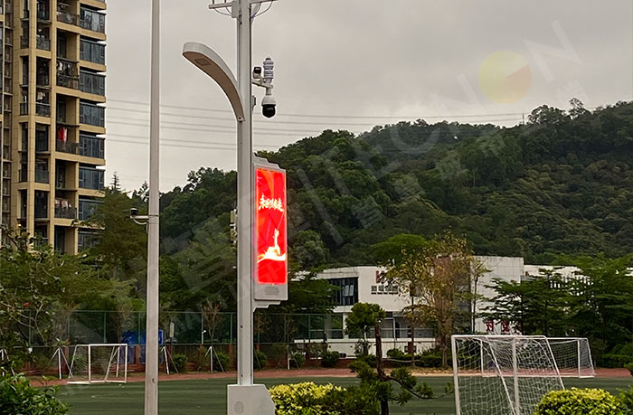 深圳首个搭载无人机的校园智慧灯杆